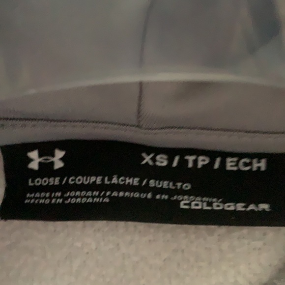under armor sweatshirt xs grey/white - Picture 3 of 4